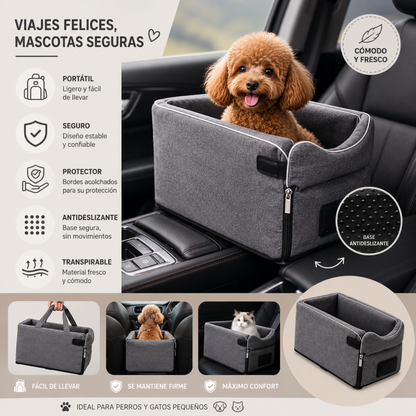 Cama y asiento central portátil para perros y gatos